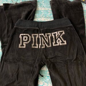 Pink velvet sweats